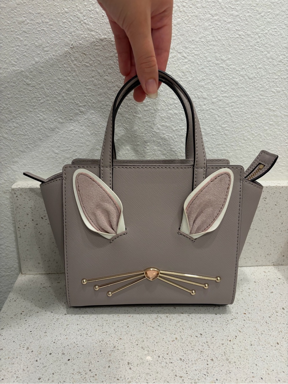Kate Spade Make It Mine Bunny Hallie Satchel Womens Leather Purse EUC - Picture 6 of 11